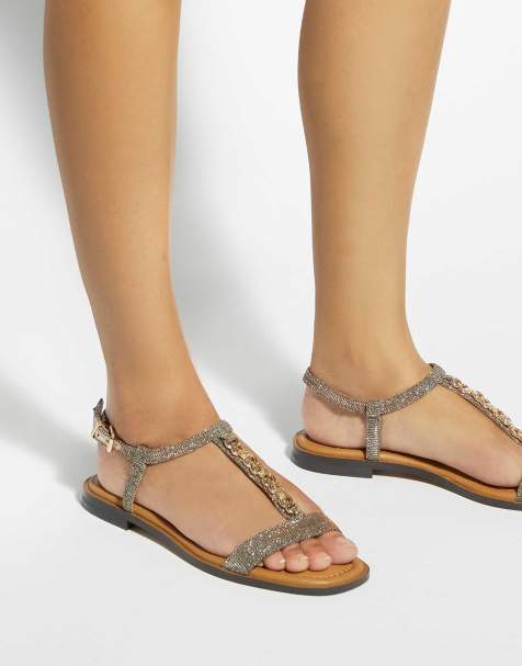 Dune London Lollipops casual sandals in bronze - view 1