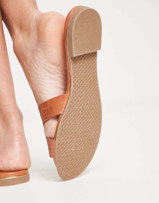 Dune London - Loopy - Platte instapsandalen met brede pasvorm in bruin, 2 van 4
