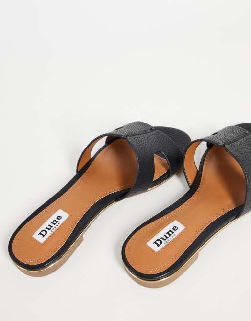 Dune discount black sandals