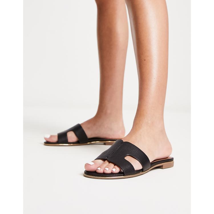 Black slip on deals sandals