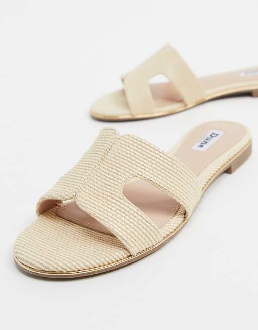 Dune raffia sandals new arrivals