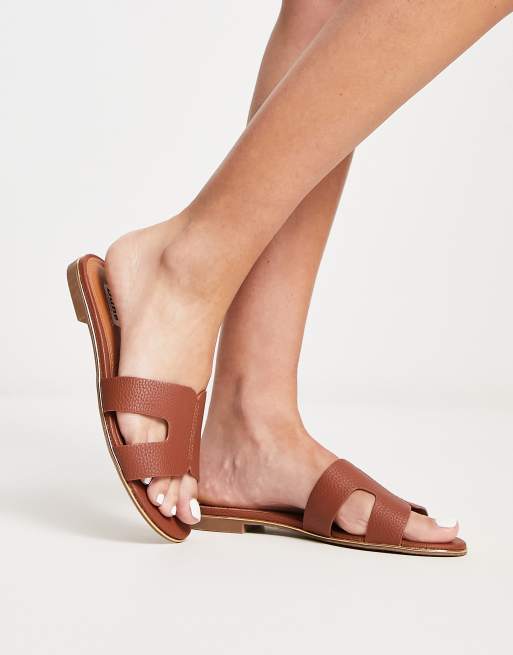 Tan slip cheap on sandals