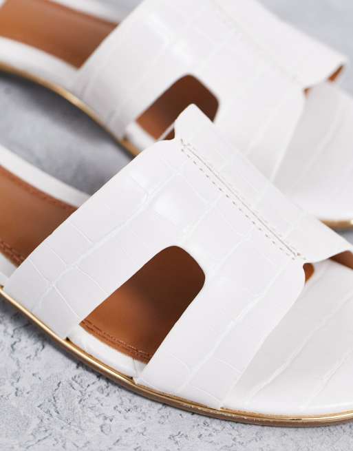 Dune white sandals hot sale