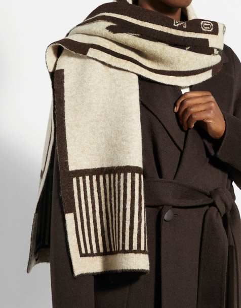 Dune London Loud scarf in brown - view 1