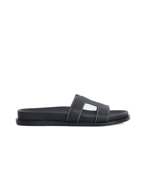 Dune London Loupas casual sandals in black - view 1