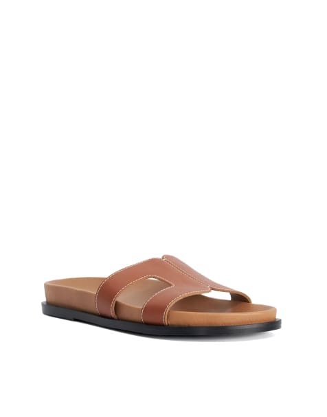 Dune London Loupas casual sandals in tan - view 1