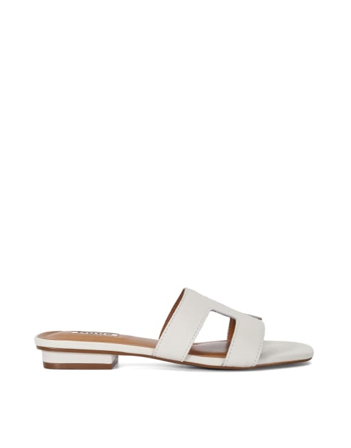 Dune London Loupe sandals in white