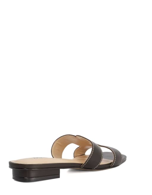 Dune London Loupe - smart slider sandals in brown, 4 of 4