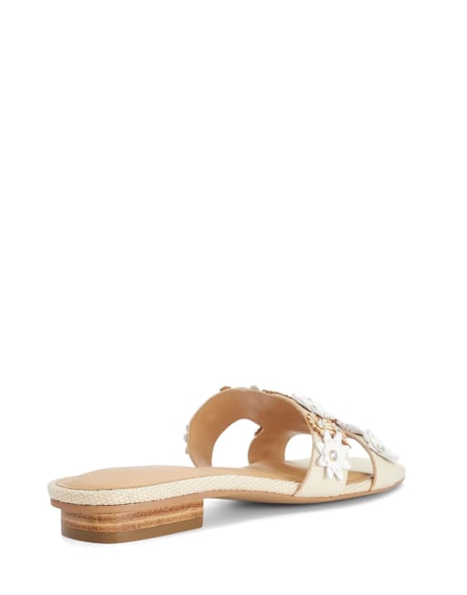 Dune London Loupes flat sandals in ecru, 4 of 4