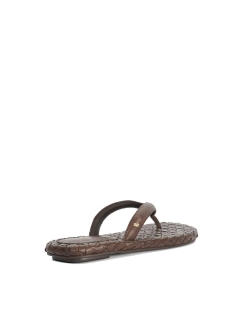 Dune London Lunare casual sandals in brown, 2 of 4