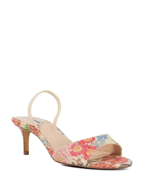 Dune London Madelines Kitten Heels in multi raffia - view 1