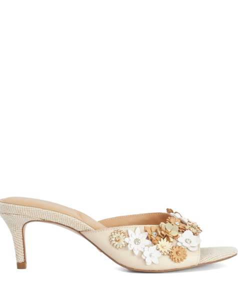 Dune London Maizy smart sandals in ecru - view 1
