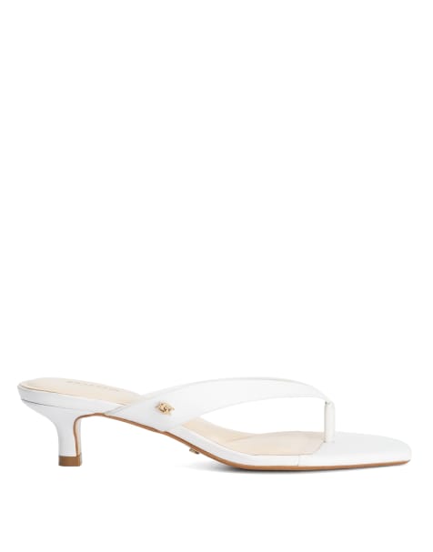 Dune London Manic mules in white - view 1