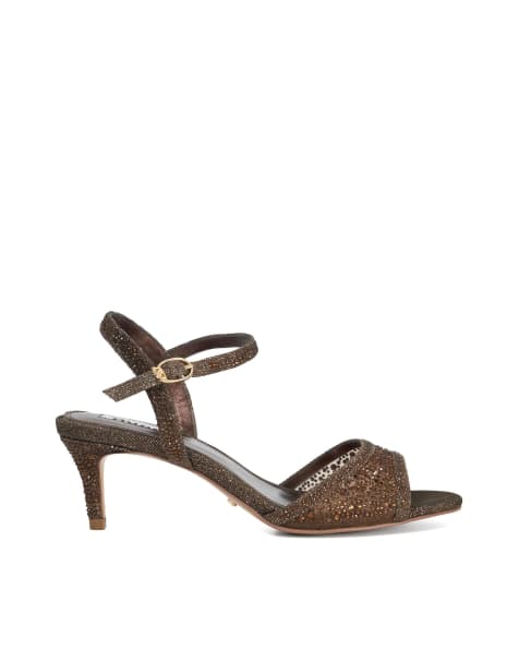 Dune London Manicure heeled sandals in brown - view 1