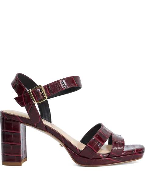 Dune London Manifesting smart sandals in burg - view 1