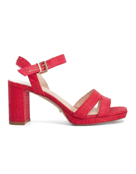 Dune London Manifesting smart sandals in red - view 1