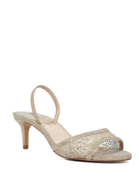 Dune London Mariko heels in gold - view 1