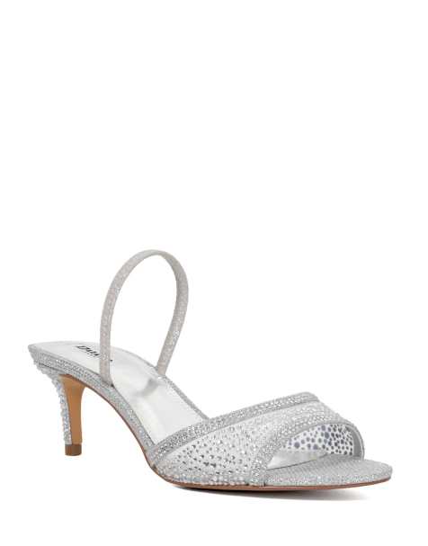 Dune London Mariko heels in silver - view 1
