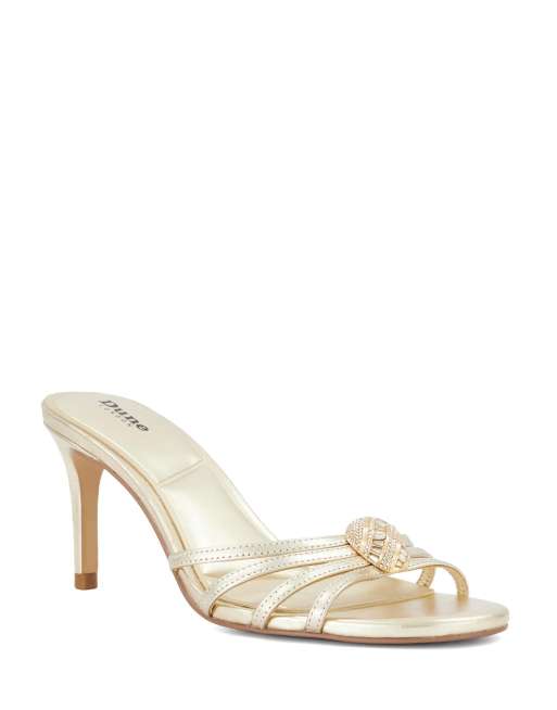 Dune London Masson mules in gold, 4 of 4