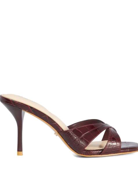 Dune London Mavina heeled sandals in burg - view 1