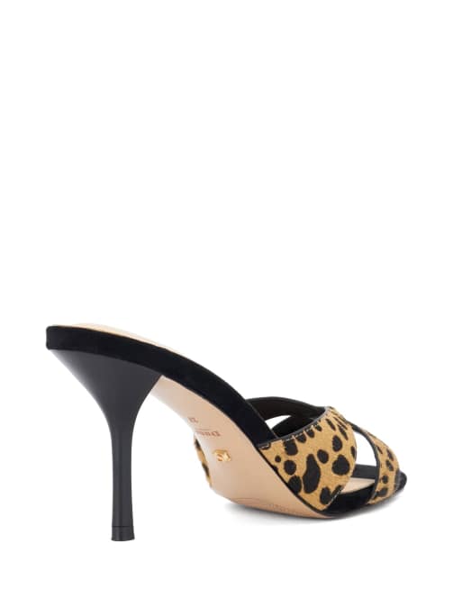 Dune London Mavina heeled sandals in leopard, 2 of 4