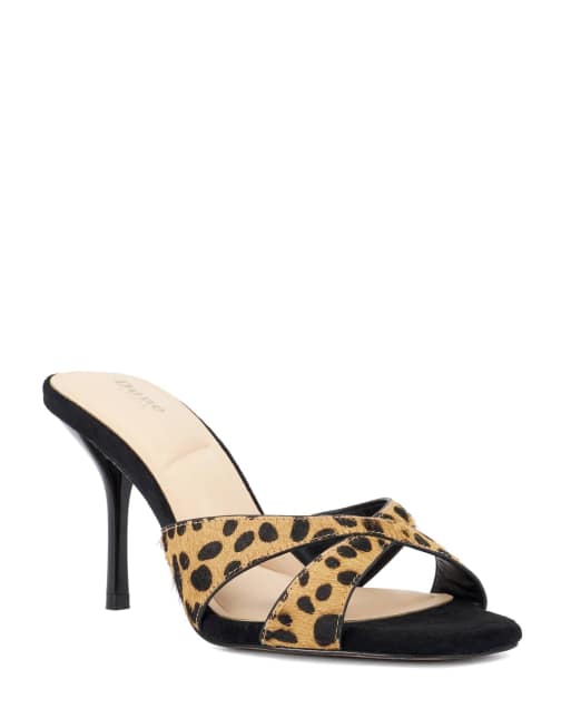 Dune London Mavina heeled sandals in leopard, 4 of 4