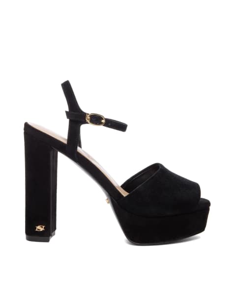 Dune London Mayci smart sandals in black - view 1