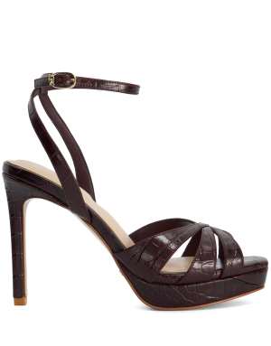 Dune London Mayva heeled sandals in burg