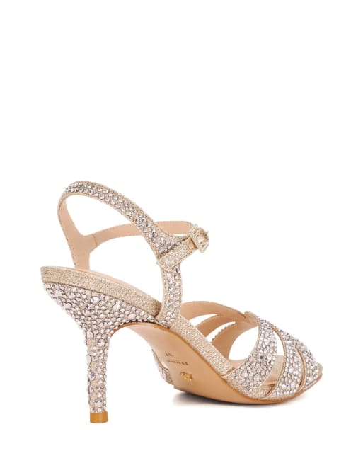 Dune London Mayven heeled sandals in gold, 2 of 4
