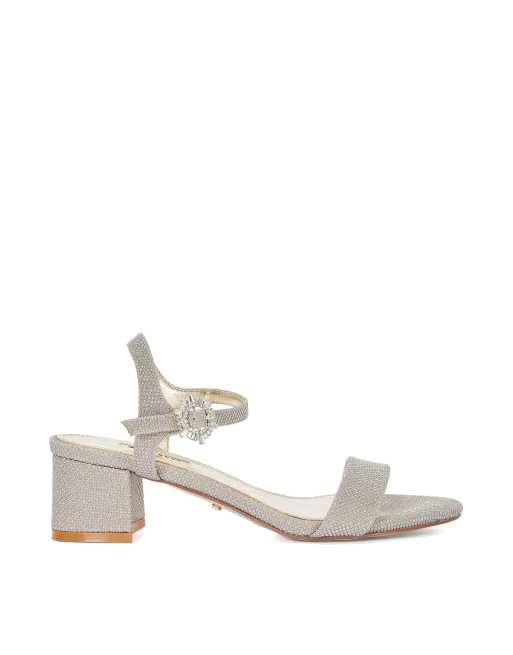 Dune London Measure block heels in gold