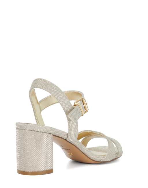 Dune London Merisa heeled sandals in gold, 4 of 4