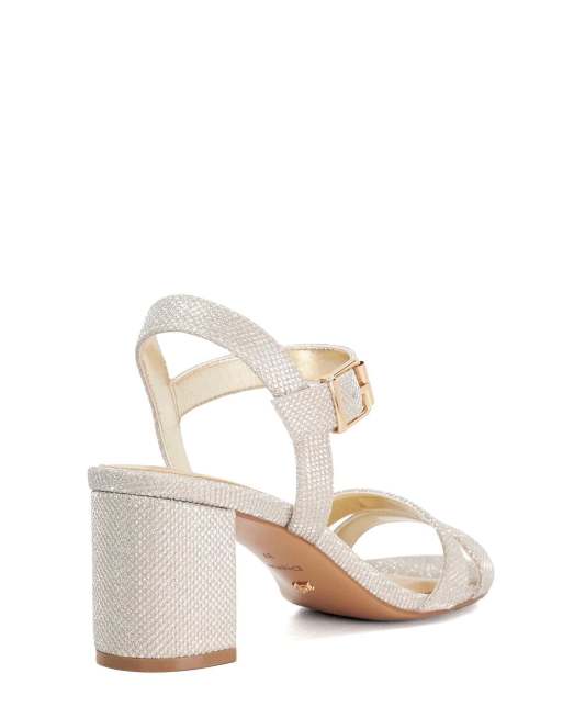 Dune London Merisa heeled sandals in gold, 2 of 4