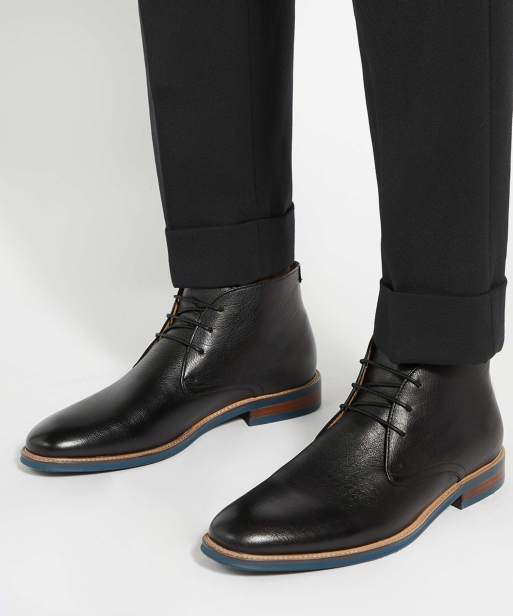 Dune London Millers chukka boots in black, 3 of 5