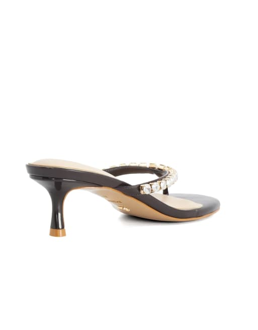 Dune London Mimis mules in brown, 2 of 4