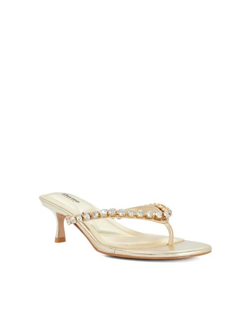 Dune London Mimis mules in gold, 4 of 4