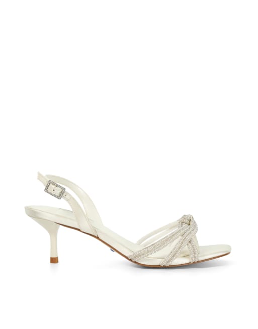 Dune London Moments bridal heels in ivory