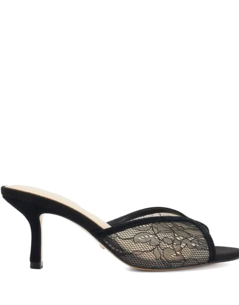 Dune London Monarchs heeled sandals in black - view 1