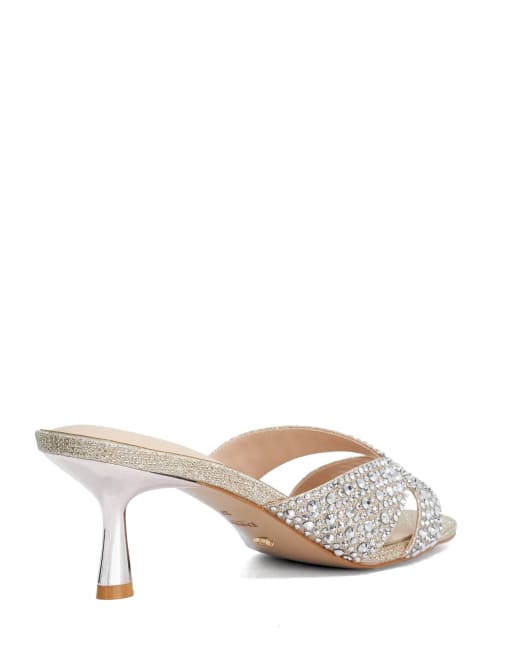 Dune London Monette smart sandals in gold, 2 of 3