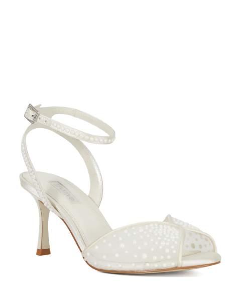 Dune London Musing heeled sandals in ivory - view 1