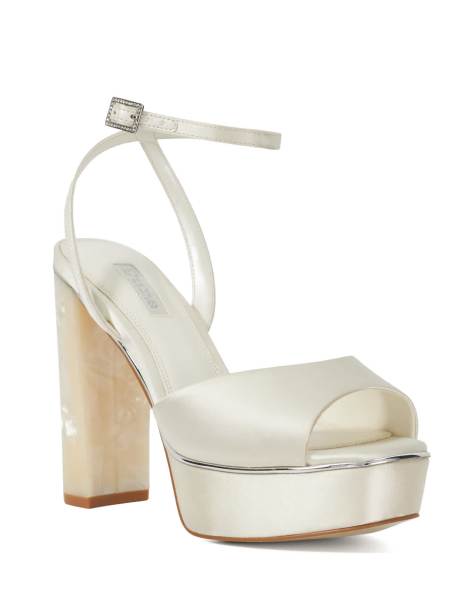 Dune London Mymuse heeled sandals in ivory - view 1
