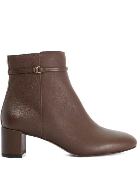 Dune London Oaken ankle boots in dark brown - view 1