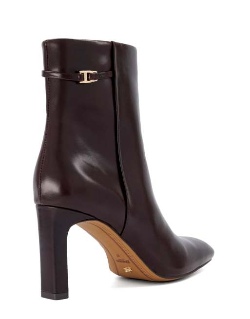 Dune London Onora ankle boots in burgundy, 2 of 3