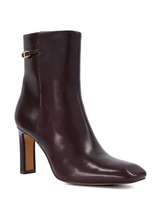 Dune London Onora ankle boots in burgundy, 3 of 3