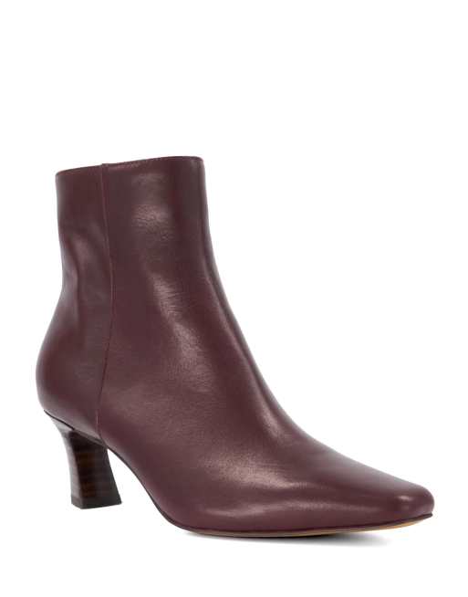 Dune London Overly ankle boots in burgundy, 3 of 3