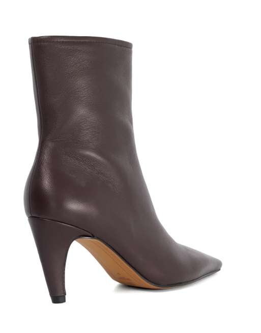 Dune London Overt ankle boots in burgundy, 2 of 3