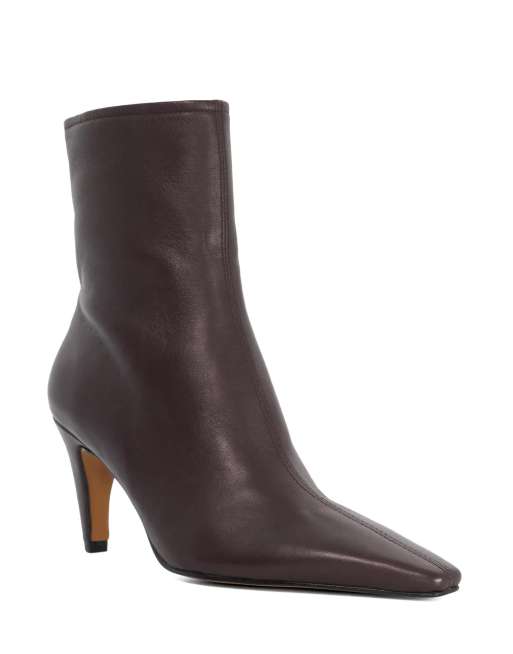 Dune London Overt ankle boots in burgundy, 3 of 3