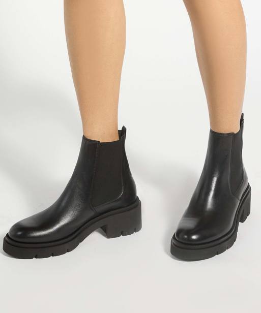 Dune London Padelle ankle boots in black, 3 of 4
