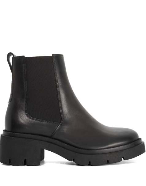 Dune London Padelle ankle boots in dark brown - view 1