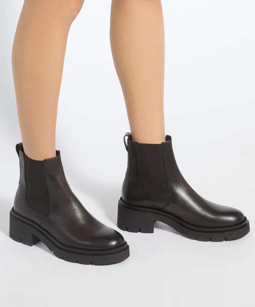 Dune London Padelle ankle boots in dark brown, 3 of 4