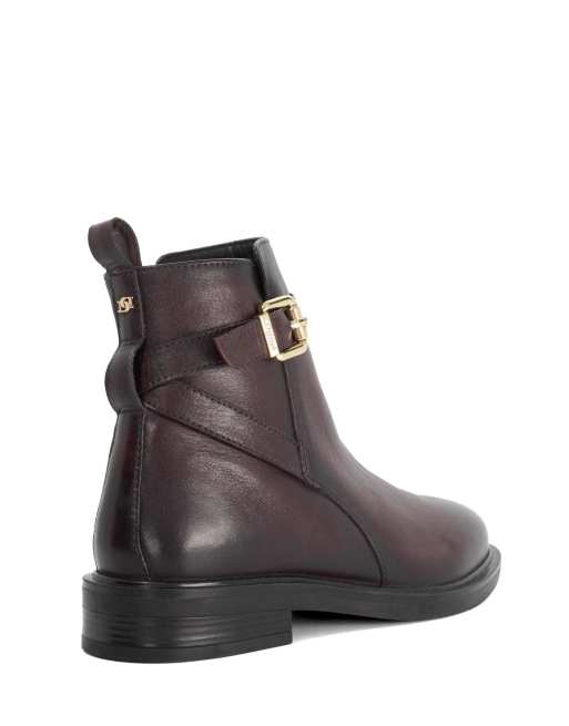 Dune London Palmy ankle boots in burgundy, 2 of 3